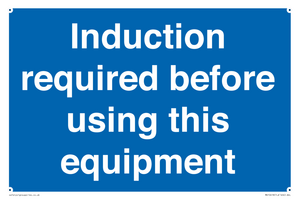 MV10418: Induction required before using this equipment