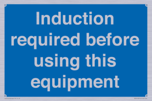 MV10418: Induction required before using this equipment