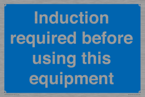 MV10418: Induction required before using this equipment