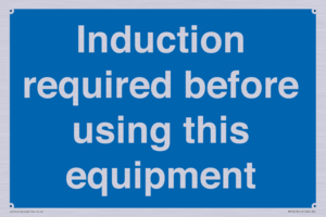 MV10418: Induction required before using this equipment