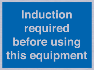 MV10418: Induction required before using this equipment