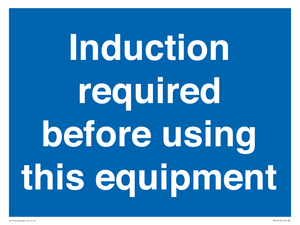 MV10418: Induction required before using this equipment