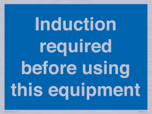 MV10418: Induction required before using this equipment