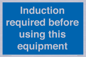 MV10418: Induction required before using this equipment