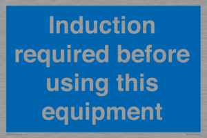 MV10418: Induction required before using this equipment