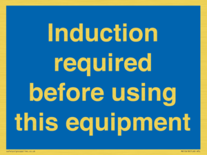 MV10418: Induction required before using this equipment