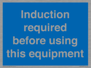 MV10418: Induction required before using this equipment