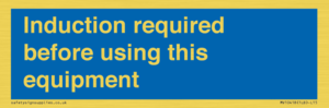 MV10418: Induction required before using this equipment