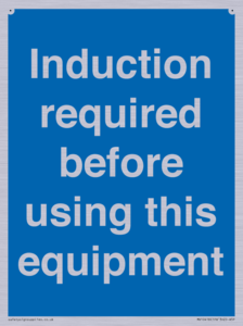 MV10418: Induction required before using this equipment