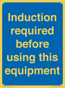 MV10418: Induction required before using this equipment