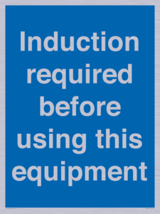MV10418: Induction required before using this equipment