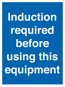 MV10418: Induction required before using this equipment