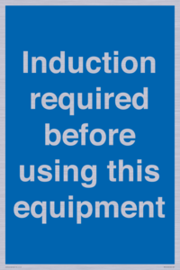 MV10418: Induction required before using this equipment