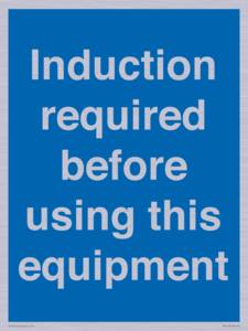 MV10418: Induction required before using this equipment