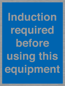 MV10418: Induction required before using this equipment