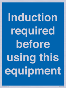 MV10418: Induction required before using this equipment