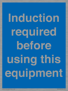 MV10418: Induction required before using this equipment