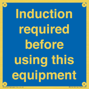 MV10418: Induction required before using this equipment