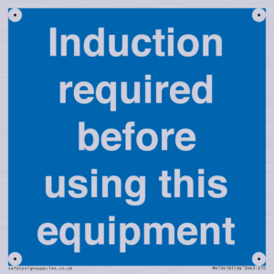 MV10418: Induction required before using this equipment