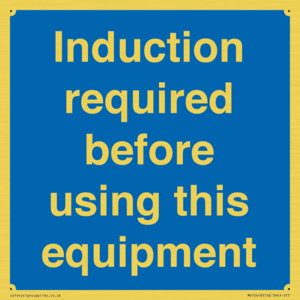 MV10418: Induction required before using this equipment