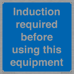 MV10418: Induction required before using this equipment