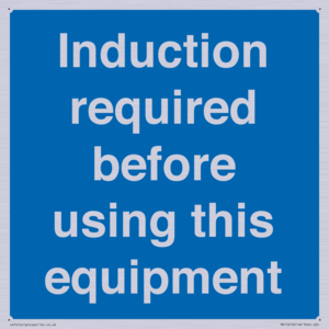 MV10418: Induction required before using this equipment