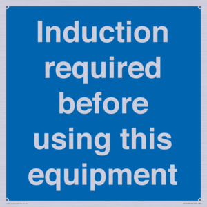 MV10418: Induction required before using this equipment