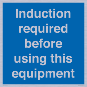MV10418: Induction required before using this equipment