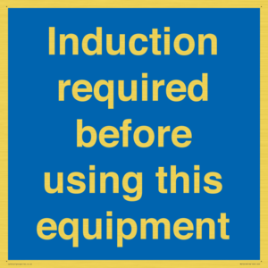 MV10418: Induction required before using this equipment