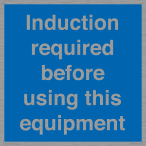 MV10418: Induction required before using this equipment