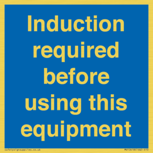 MV10418: Induction required before using this equipment