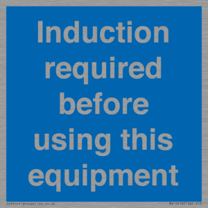 MV10418: Induction required before using this equipment