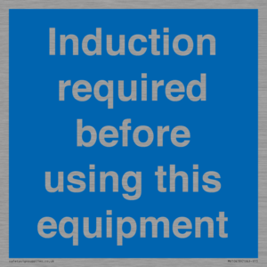 MV10418: Induction required before using this equipment