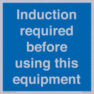 MV10418: Induction required before using this equipment