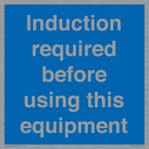 MV10418: Induction required before using this equipment