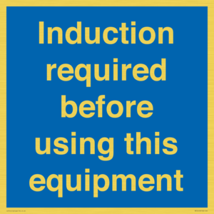 MV10418: Induction required before using this equipment