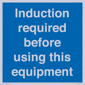 MV10418: Induction required before using this equipment