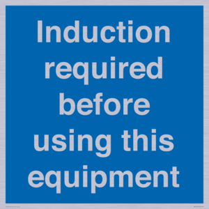 MV10418: Induction required before using this equipment