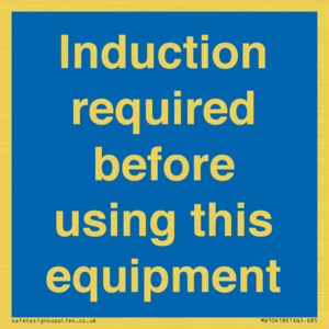 MV10418: Induction required before using this equipment