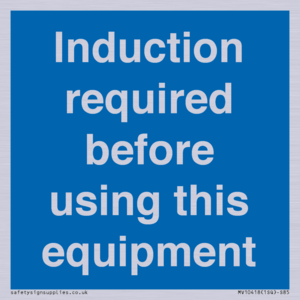 MV10418: Induction required before using this equipment