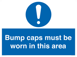 MV10424: Bump caps must be worn in this area