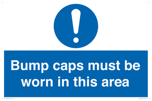 MV10424: Bump caps must be worn in this area