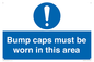 MV10424: Bump caps must be worn in this area