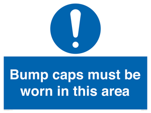 MV10424: Bump caps must be worn in this area