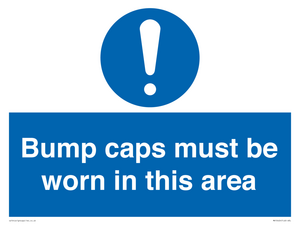 MV10424: Bump caps must be worn in this area