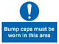 MV10424: Bump caps must be worn in this area