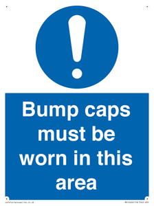 MV10424: Bump caps must be worn in this area