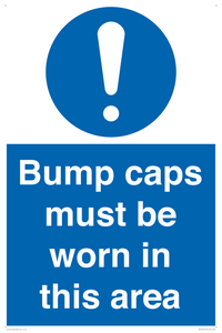 MV10424: Bump caps must be worn in this area