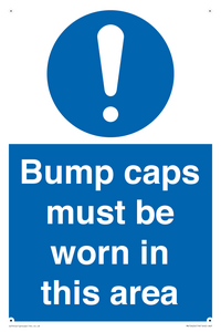 MV10424: Bump caps must be worn in this area