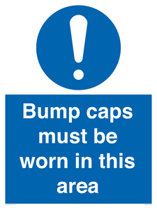 MV10424: Bump caps must be worn in this area